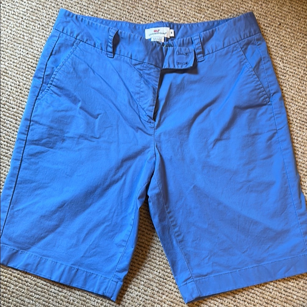 Vineyard Vines Women's Vibrant Blue 9" Bermuda Shorts